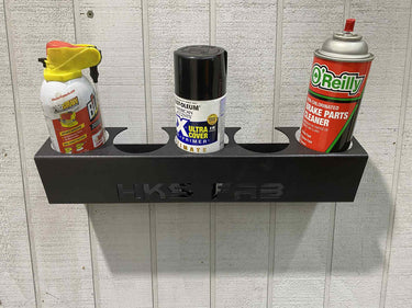 Five-Can Spray Shelf – Aerosol Wall & Cart Mount Organizer Rack